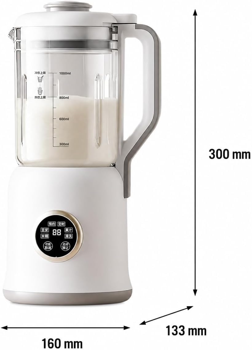 Maszynka do mleka sojowego z orzechami, 1000 ml, młynek 38000 obr./min z