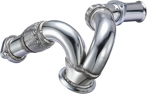 Miniatura 5 de SPELAB Tubo en Y de tubo de escape adecuado para 2003-2007 6.0L Powerstroke Diesel F250 F350 F450 Heavy Duty pulido