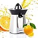 Duronic JE6 SR Presse-agrume électrique compact en inox de 100W - Bec verseur - 2 Cônes interchangeables - Idéal pour jus d’agrumes, citrons et oranges