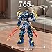 HIGH GODO Samurai Mech Warrior Building Set, Double Swords Armor Robot Openable Cockpits Model Kit, Ideas City Justice Hero Soldier Ninja Gift for Adults Teens 14+ (765PCS)