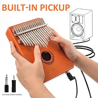 AKLOT 17 clés électriques Kalimba, EQ Kalimbas Thumb Piano Marimba avec micro intégré Kit de démarrage Kalimba… - Les Beatles, Paul McCartney, John Lennon, RIngo Starr, George Harrison AKLOT 17 clés électriques Kalimba, EQ Kalimbas Thumb Piano Marimba avec micro intégré Kit de démarrage Kalimba… – Image 2