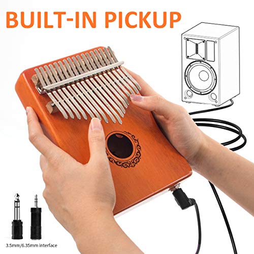 AKLOT 17 clés électriques Kalimba, EQ Kalimbas Thumb Piano Marimba avec micro intégré Kit de démarrage Kalimba… - Les Beatles, Paul McCartney, John Lennon, RIngo Starr, George Harrison AKLOT 17 clés électriques Kalimba, EQ Kalimbas Thumb Piano Marimba avec micro intégré Kit de démarrage Kalimba… – Image 3