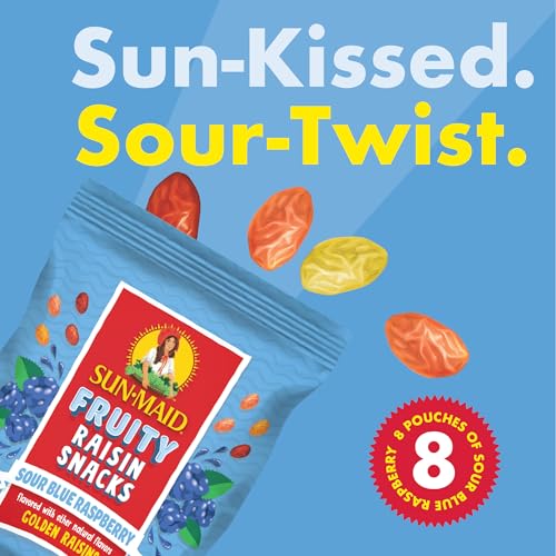 Sun-Maid Fruity Raisin Snack Variety Pack - (24 Pack) 1.33 oz Pouches | Sour Strawberry, Watermelon & Blue Raspberry - image 6