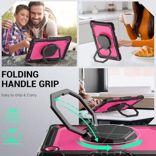 Funda antitirones Samsung Galaxy Tab A11 Plus con protector de pantalla y soporte giratorio 360 3