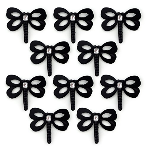 Coudre galons noir Dragonfly n°20 avec perles pour vêtements et customisation - 2