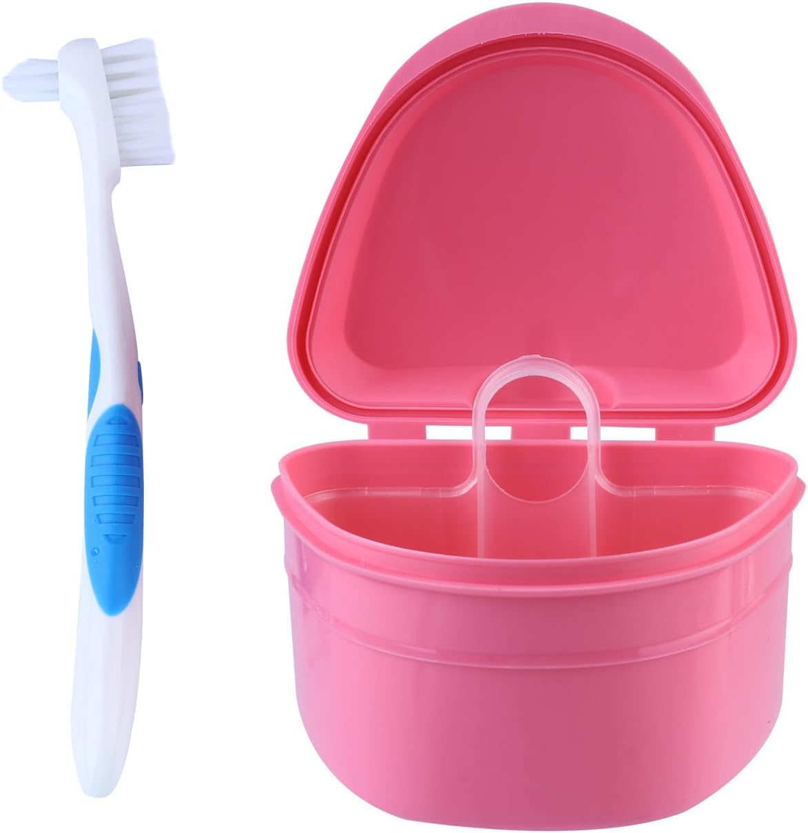 快適な口腔ケアを実現！便利で清潔な入れ歯洗浄ボックス＆ブラシセット