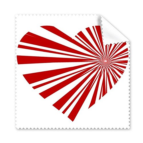 Chiffon pour lunettes cœur rouge motif Saint-Valentin en tissu doux pour écran tactile 5 pièces