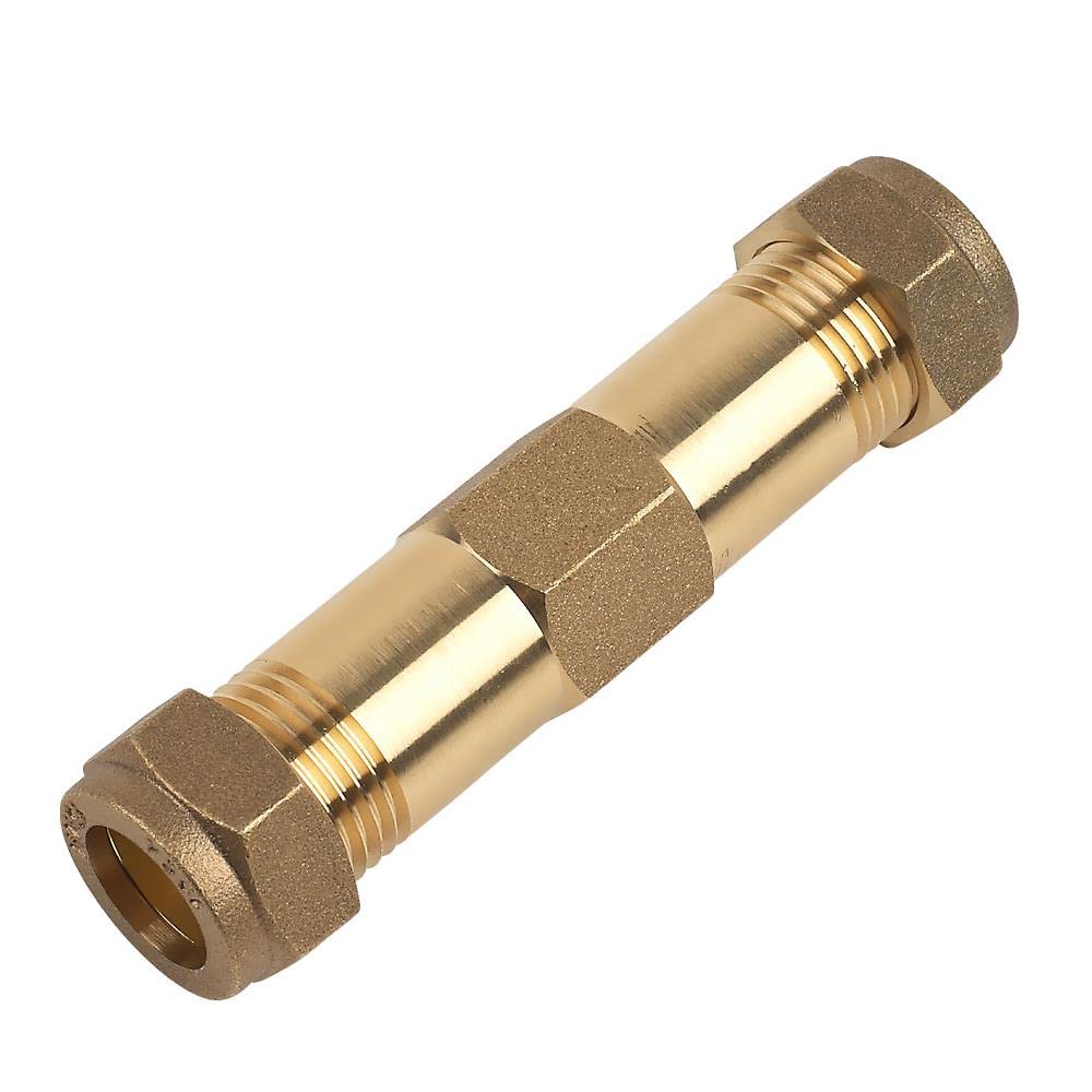15mm Repair Coupling Compression Brass WRAS Approved 80mm Long