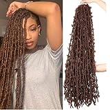 LMZIM 5 Packs 36 Inch Butterfly Crochet Hair for Black Women Faux Locs Pre looped Pre-twisted Braids