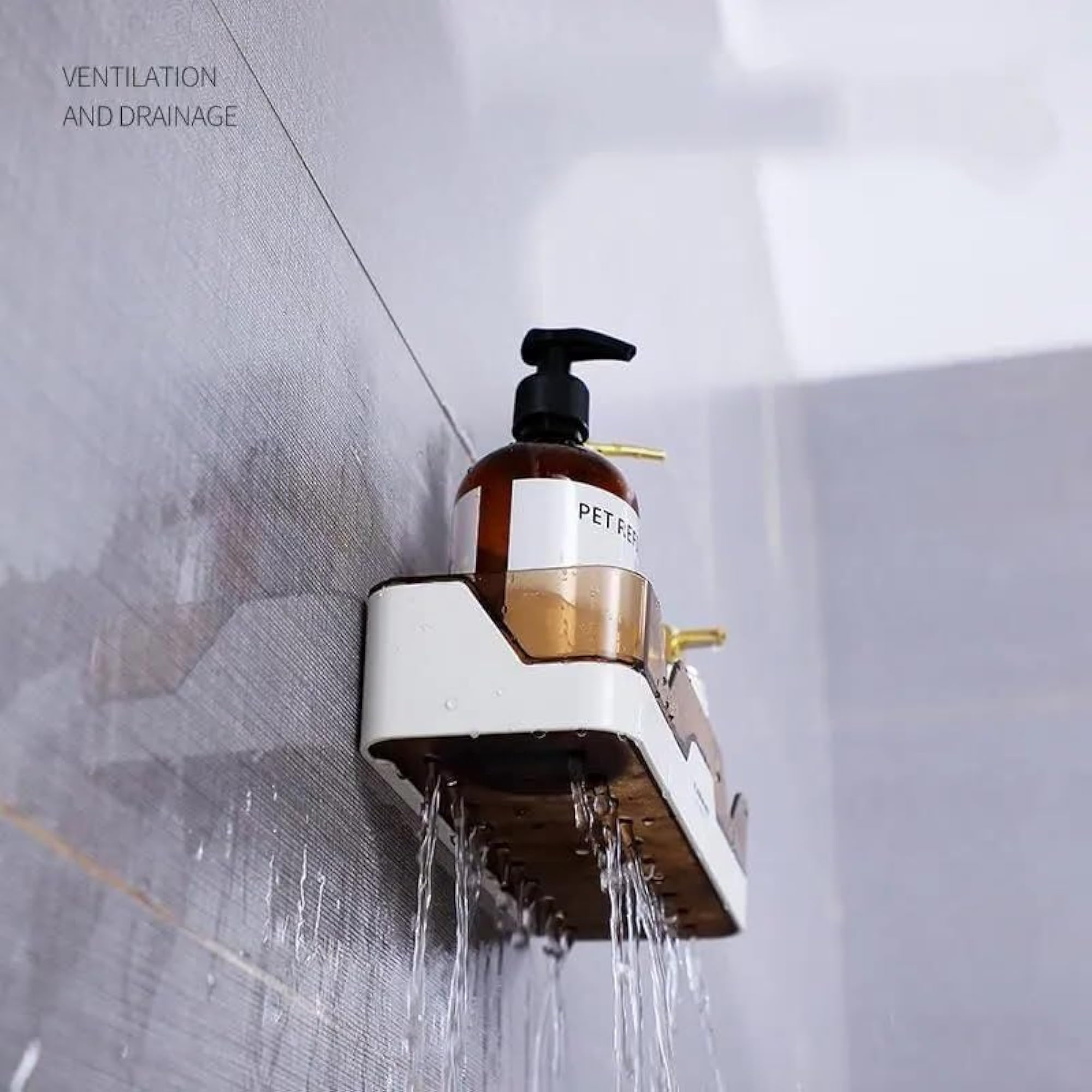 Self-Adhesive Wall Mounted Bathroom Shelf, Pack of 2