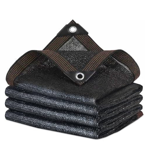 Schattierungsnetz mit öSen Schwarze Schattiernetz GewäChshaus 90% Shading Rate UV-BestäNdiges Schattennetz FüR HüHnerstall Garten Outdoor 1x2m