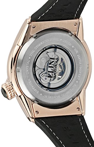 Elini Barokas Men's Elini-20026-Rg-01-Bb Genesis Prime Analog Display Automatic Self Wind Black Watch #TOP1