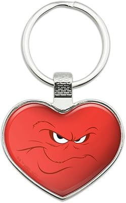Looney Tunes Gossamer Face Keychain Heart Love Metal Key Chain Ring