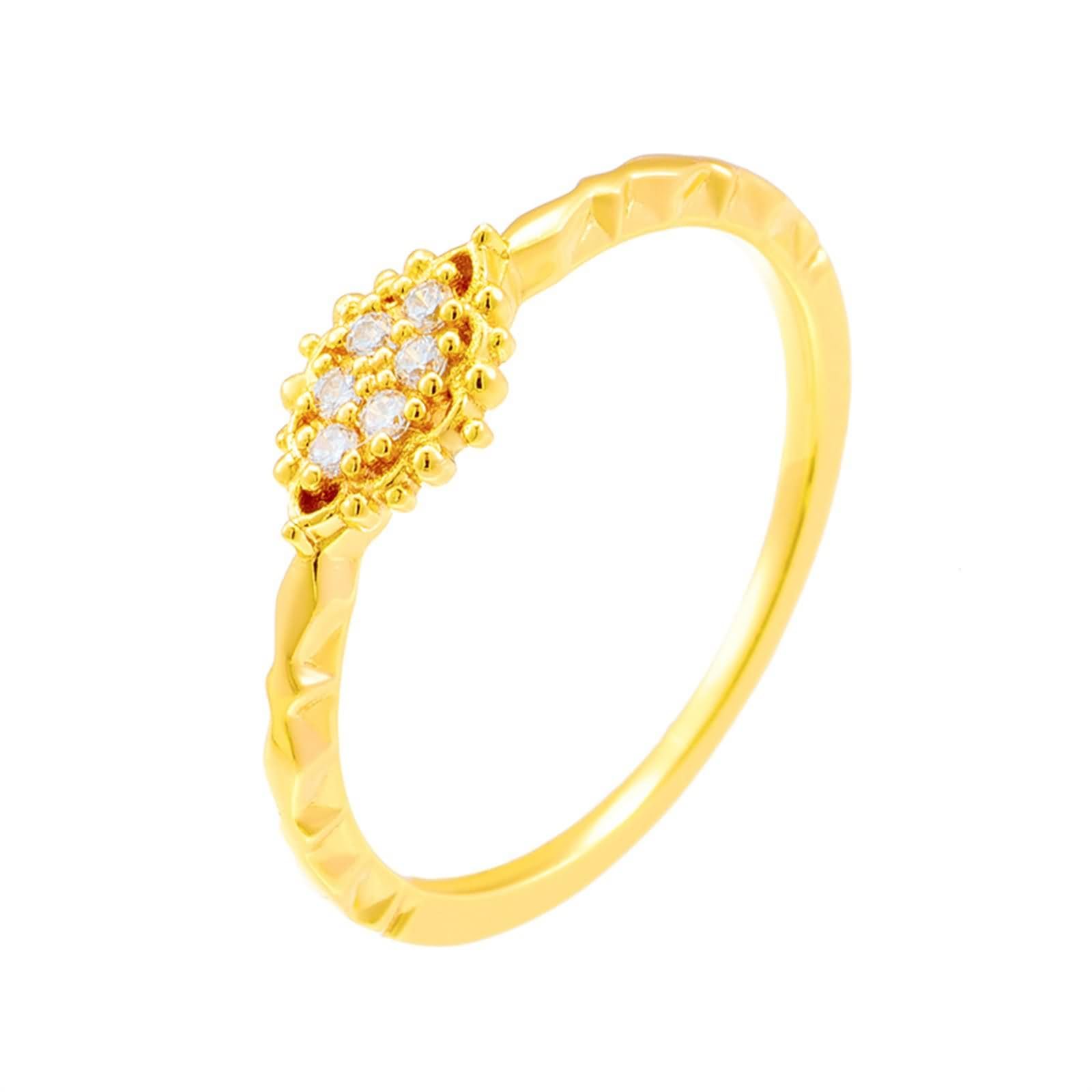 Elegante anillo de boda de oro amarillo de 9 quilates, 14 quilates y 18 quilates para mujer con moissanita