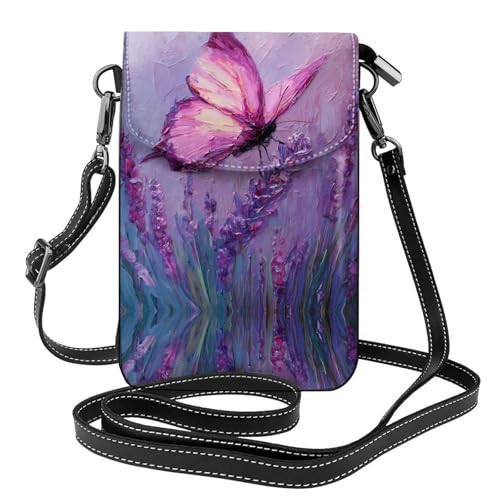 Petit sac en cuir imprimé romantique pochette téléphone de haute finition 19,3 cm