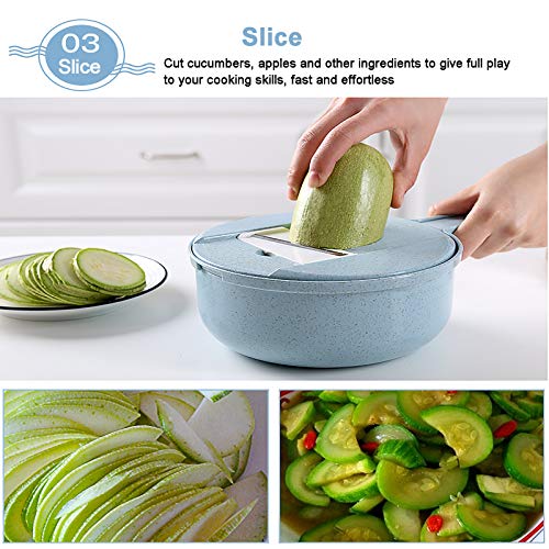 Cortador múltiple de verduras con 5 cuchillas y contenedor miniatura 2
