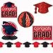 Amscan "Congrats Grad!" Graduation Party Room Decorating Kit, Red/Black, One Size