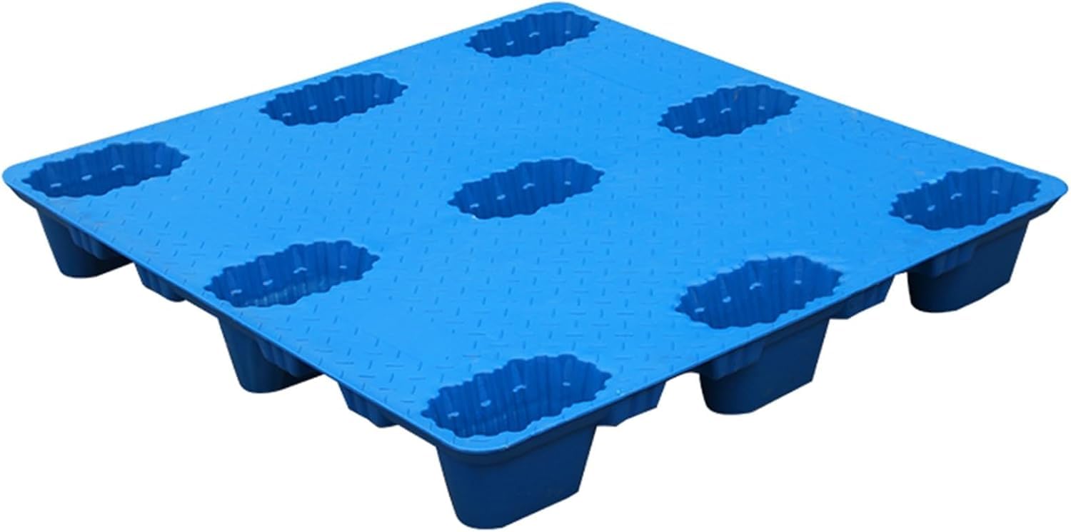 HynJGih MekUk Plastic Pallets Plastic pallets, storage nestable transport grid mats, floor pallets for kitchens, supermarkets, garages, outdoors for Kennel, Garden, Basement, Patio(80x80x14cm)