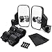 MICTUNING UTV Set di specchietti laterali con rivestimento in gomma Schuko per Roll Cage Polaris Ranger RZR Can-Am Maverick e altro