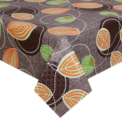 Image of Dakshya Industirs PVC Waterproof Table Cover 36x54 Inch Floral Printed Center Table Cover Washable Plastic Table Sheet Oilproof Dining Table Cover for Coffee Table Living Room Home (Decorative Vine)