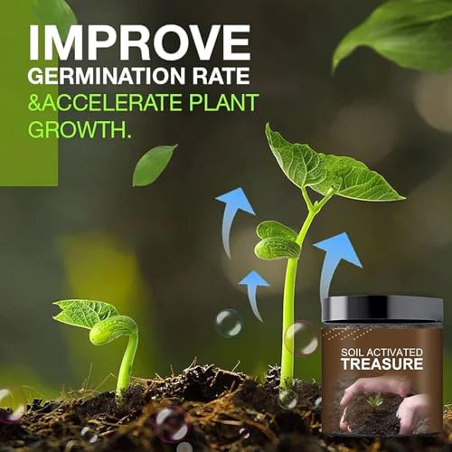 Image of Soil Activated Treasure Plant Growth Booster | Improves Soil Quality & Root Support | Suitable for Indoor & Outdoor Plants | for Pots, Gardens & Home Plants | Easy to Use 100g (pack of 1)