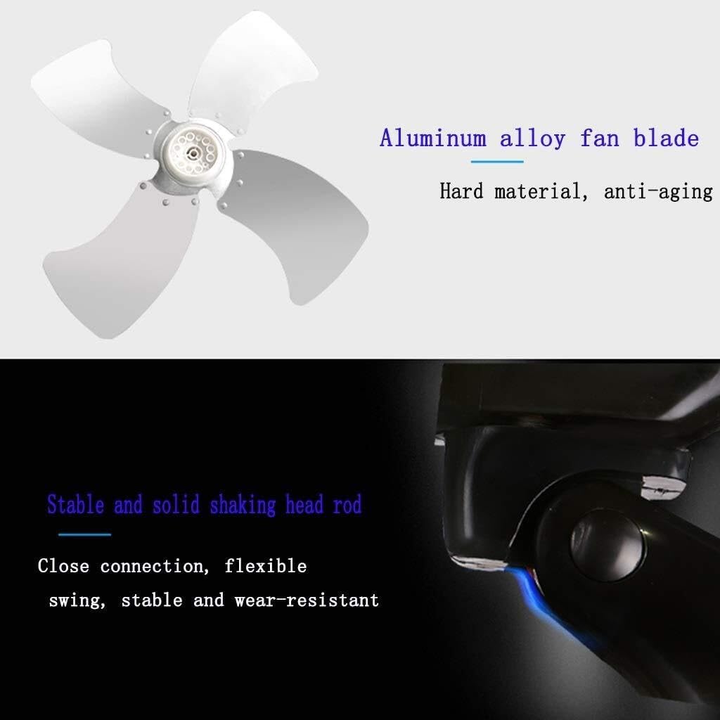 Wall-mounted Electric Fan, Industrial Air Volume Shaking Head Fan with 4 Aluminum Leaves, Powerful Mechanical Wall for Home, Office, and Commercial Use