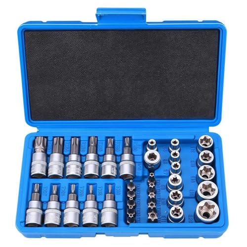 Lot de 34 douilles Torx femelles robustes, jeu de clés à douille avec cliquet, inserts Torx pour clés femelles multifonctionnelles