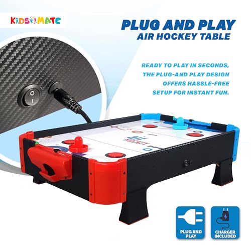 Image of Kidsmate Air Hockey Game for Kids | Electric Powered Tabletop Board Game with 2 Strikers & 4 Pucks | 72.5 CM Large Size Ice Hockey Indoor Sports Family Game for Kids & Adults - Multicolor