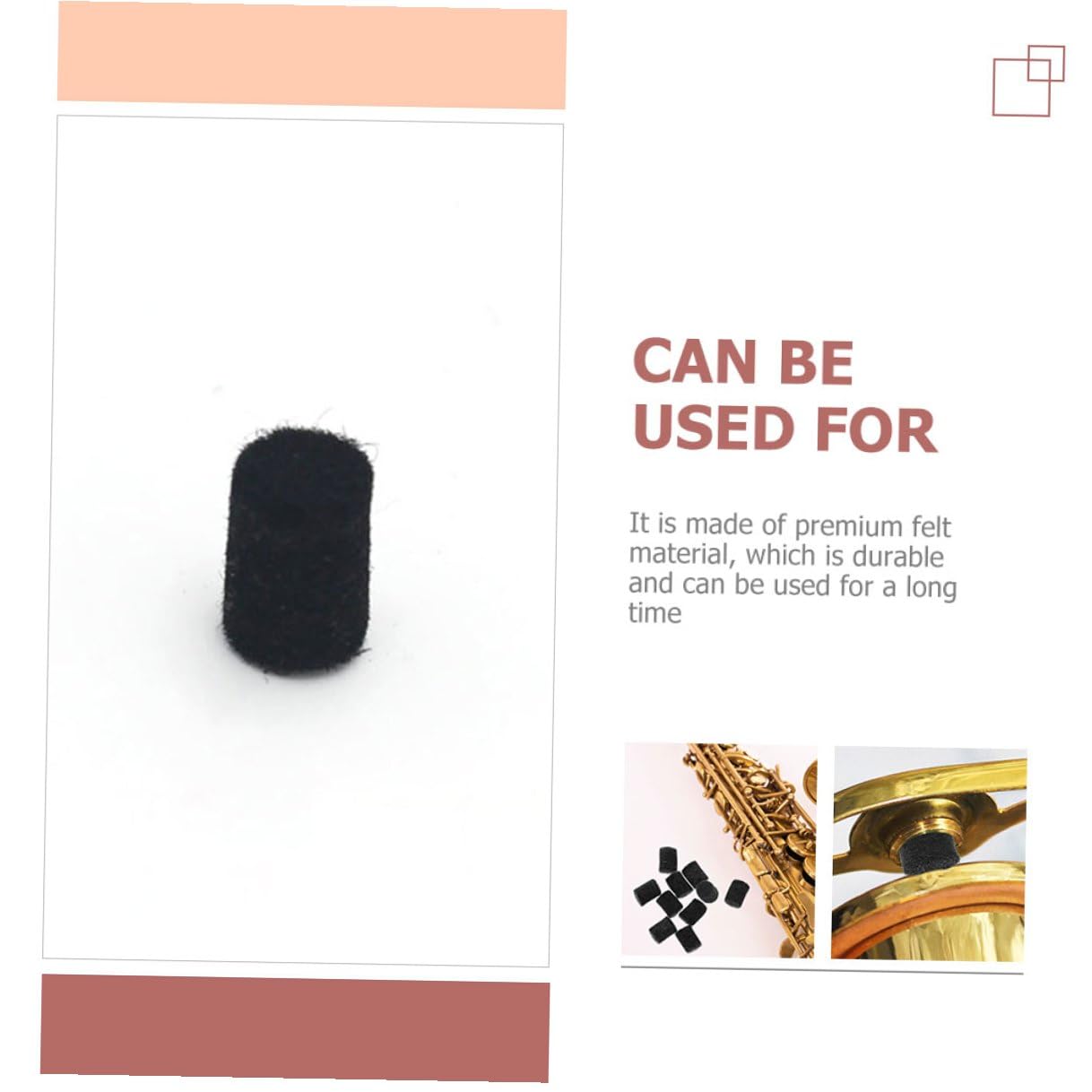 Beaupretty Colonne di Feltro Facili da Usare 12 Pezzi per Sassofono Accessori per Sax per Posizionamento Altezza Chiavi Nero Leggero per Sassofono Tenore