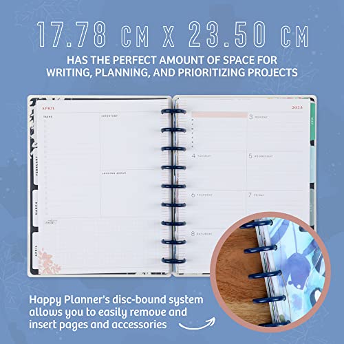 Happy Planner 2023 Daily Planner And Calendar, 12-Month Daily, Weekly, And Monthly Planner, Jan. 2023–Dec. 2023, Dashboard Layout, Ingrid Blooms Theme, Classic Size, 7 Inches By 9 1/4 Inches #TOP5