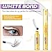 GAQQI Lash Bond and Seal Waterproof, Lash Cluster Glue Strong Hold for 72H+, White Eyelash Glue for DIY Eyelash Extensions, Long-Lasting & Gentle Formula, 10ml