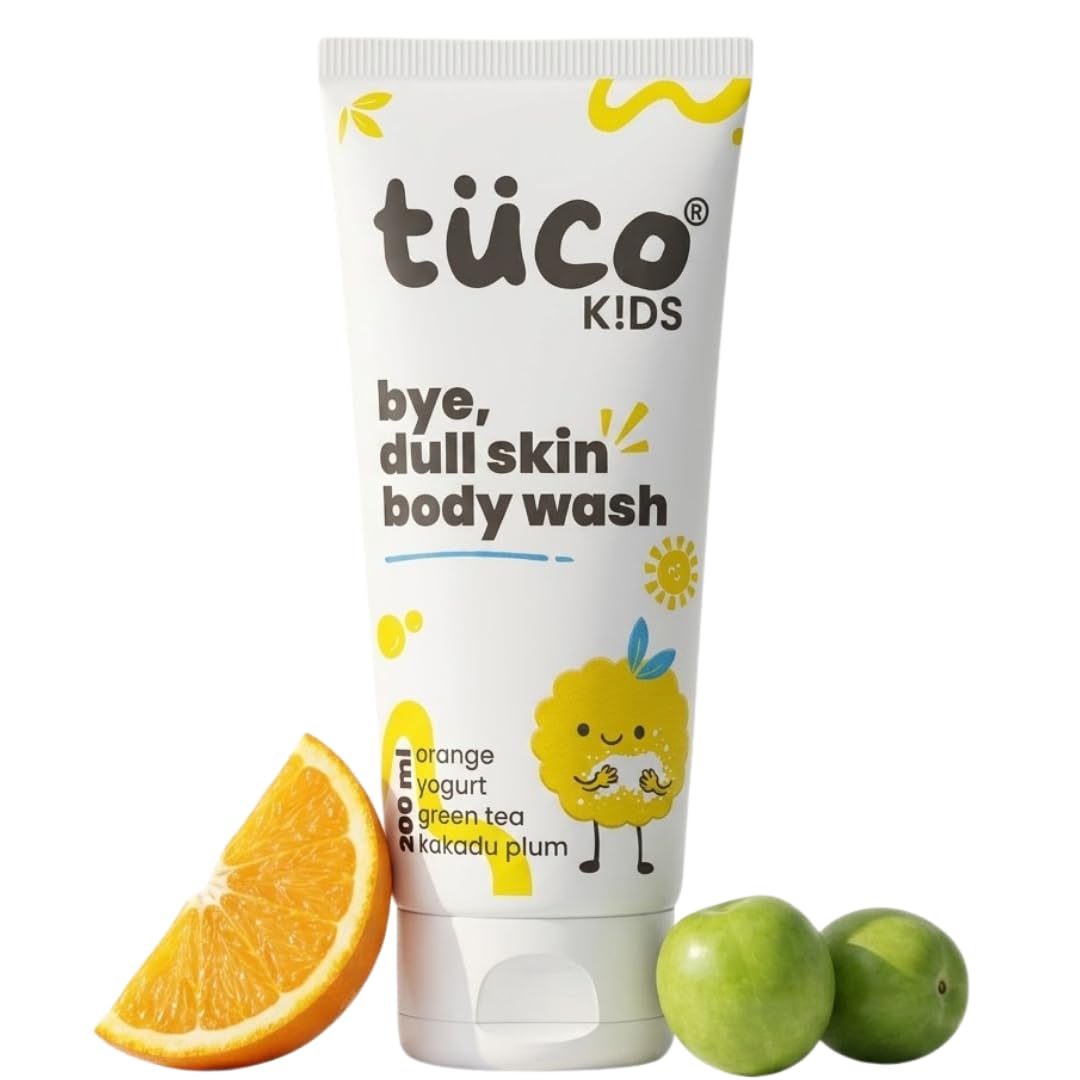TuCo® Kids Bye Dull Skin Body Wash - 200ml | Kakadu Plum, Orange, Green Tea & Yogurt | Refreshing Brightening Body Wash for Kids | No SLS, Parabens, Phthalates or Skin Lighteners | 3-12 Years Age-image-25