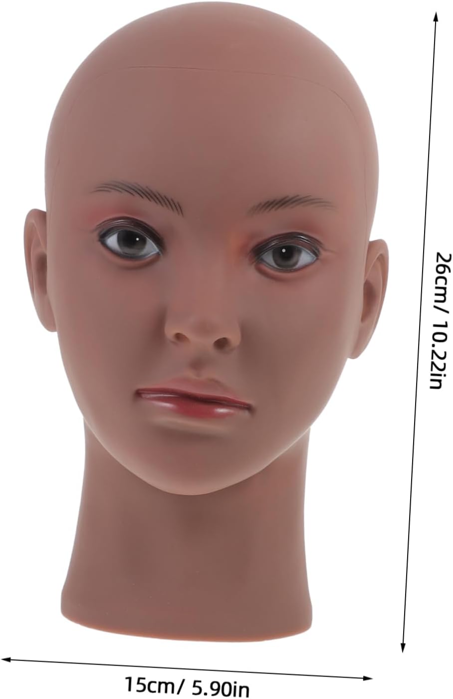Mikinona Professional Training Aid Black Manikin Head Cap Hat Display for Hair Styling Wig Exhibition
