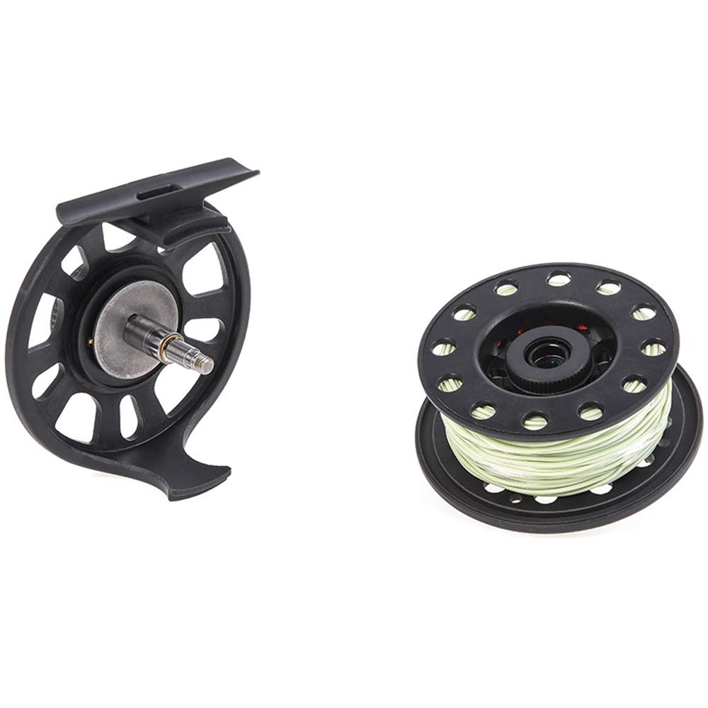GLA7/8 GLA5/6 Moulinet pour Pêche à la Mouche, avec Requises Ligne de Pêche à la Mouche, Durable, avec la Roue de Ligne Gauche/Droite Décalé Accessoire de Pêcheur à la Main (Vert GLA5/6)