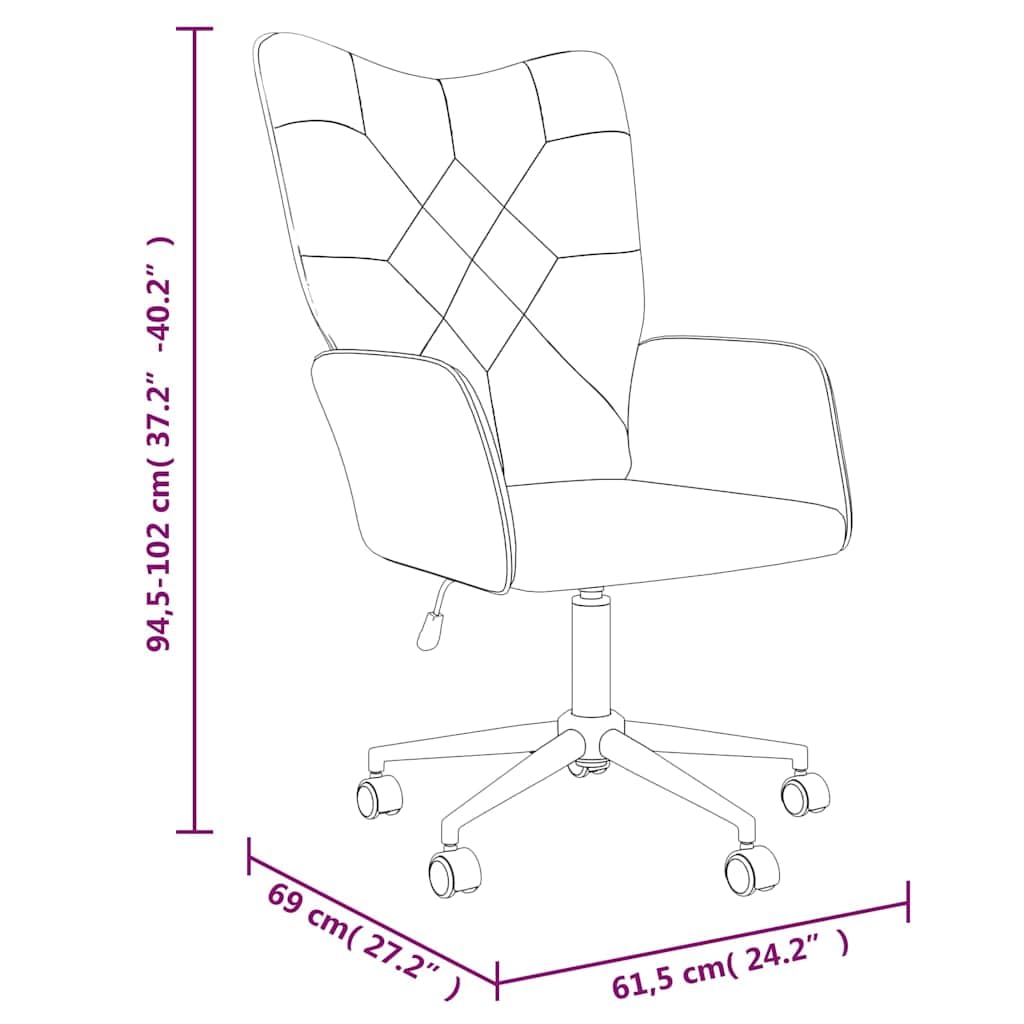 Sedia girevole in tessuto patchwork, sedia da ufficio regolabile in