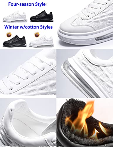 Keilinia Men's Air Cushion Print Fashion Sneakers,Fall Winter Comfy Non-Slip Softsole Orthotic Height Jogging Shoes2