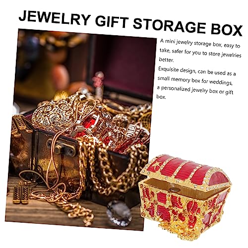 Boîtier de rangement de bijoux en métal raffiné aux finitions soignées