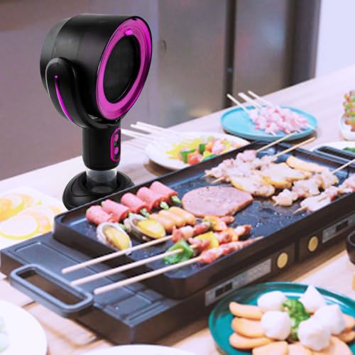 Extractor portátil de mesa negro y dorado con conector USB para cocina 7
