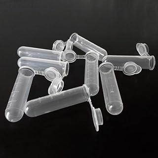 50 Pcs 5ML Plastic Microcentrifuge Tubes Vial Sample Container, Centrifuge Tube with Graduated and Snap Cap,for Sample Storage Container Fragrance Beads Liquid