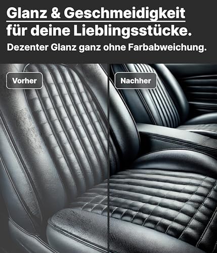 Emma Grün® Lederbalsam Lederfett Farblos 500ml [AUS BIENENWACHS] - Lederpflege für Schuhe, Jacken, Taschen & Sattel - Pflegemittel für Lederjacken & Lederschuhe - Sattelfett Made in Germany