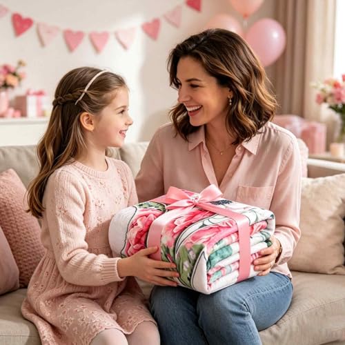 yuboo Gifts for Mom, Anniversary Birthday Gifts for Mom, Blanket to Mom from Daughter Son, Presents for Soft Flannel Throw Blanket Bed Couch 50''x60'' — view 5