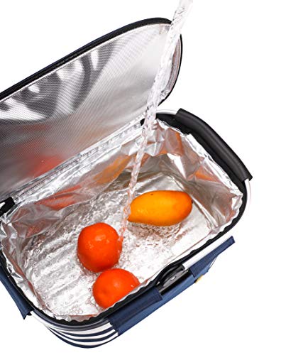 ALLCAMP OUTDOOR GEAR Picnic Baskets 22L (Blue White Stripe)