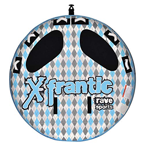 RAVE Sports X-Frantic Boat Towable Tube - Inflatable Boating Tube for 1-3 Riders