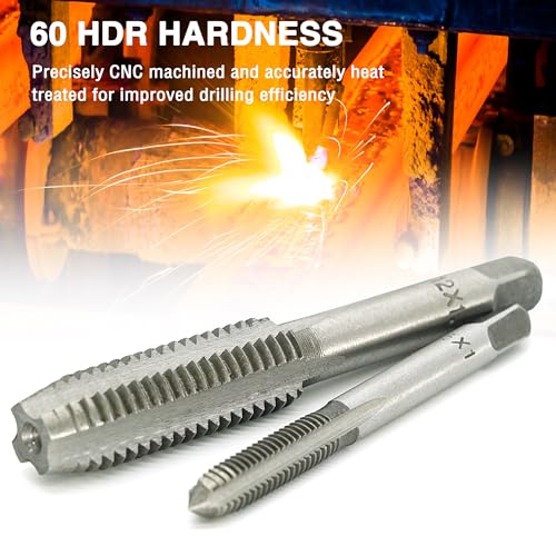 GMTOOLS 80pcs Tap and Die Set, SAE and Metric Tap Die Wrench Set, Metric Standard M3 to M12 Coarse Fine Rethreading Threads Bits for Cutting External and Internal Threads, NC, NF, NPT Repair Tools by GMTOOLS - Used condition - Image 2