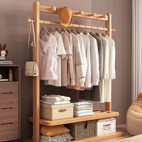 Portant à vêtements en bambou pour optimiser les petits espaces - 7
