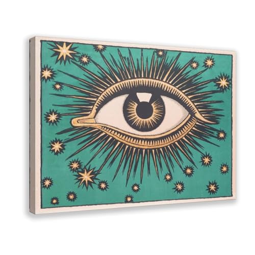 Impression sur toile All Seeing Eye WCYB - Tableau suspendu de haute qualité