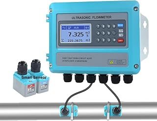 Whappocco Ultrasonic Clamp-On Flow Meter: Non-Invasive Water & Liquid Flowmeter for DN15-100mm Pipes