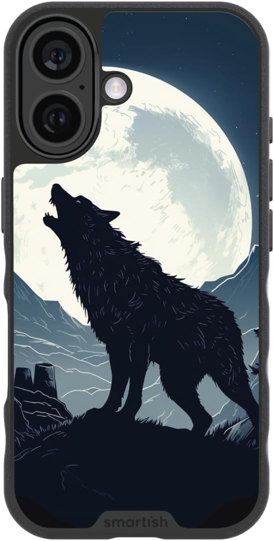 Smartish - Lone Wolf - iPhone 16 Magnetic Case - Gripmunk Compatible with MagSafe [Lightweight + Protective] Slim Thin Cover - Fits Apple iPhone 16