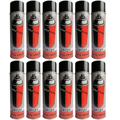 Générique - LOT 12 AEROSOLS SPRAY LUBRIFIANT SILICONE 500 ml