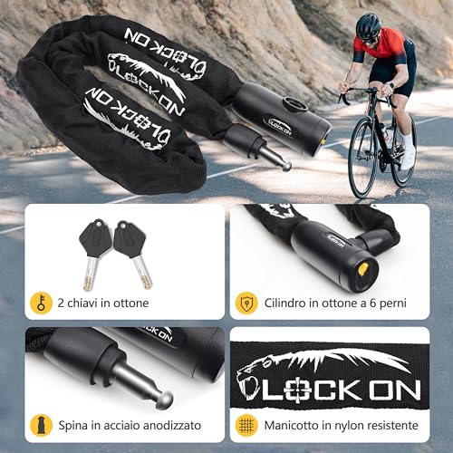 Antivol Vélo à Code – Chaîne + Cadenas – 4 Chiffres – Protection Scooter